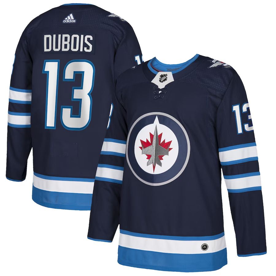 Men Winnipeg Jets 13 Pierre-Luc Dubois adidas Navy Home Authentic Player NHL Jersey